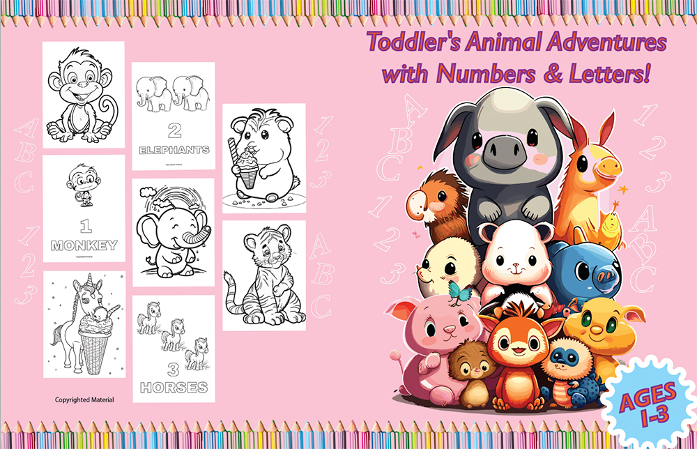 Toddler's Animal Adventures with Numbers & Letters